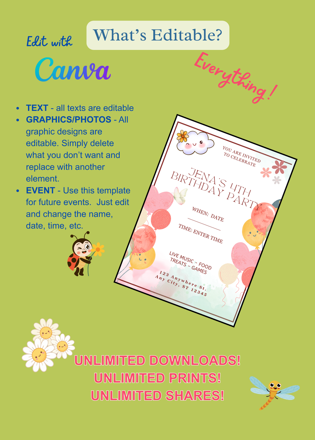 Birthday Invitation Girl