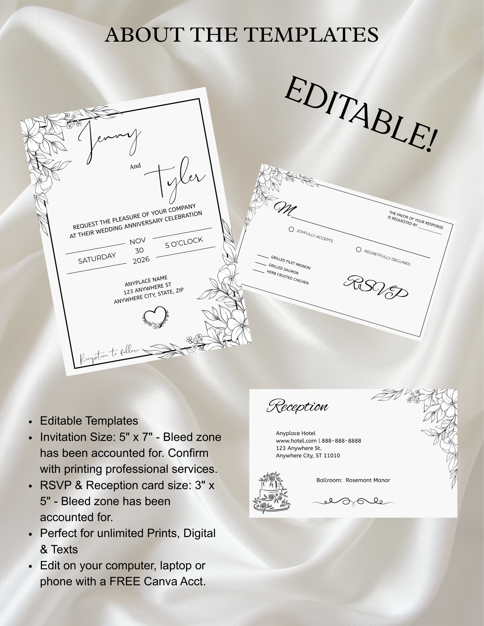 Wedding Anniversary Invitation Suite