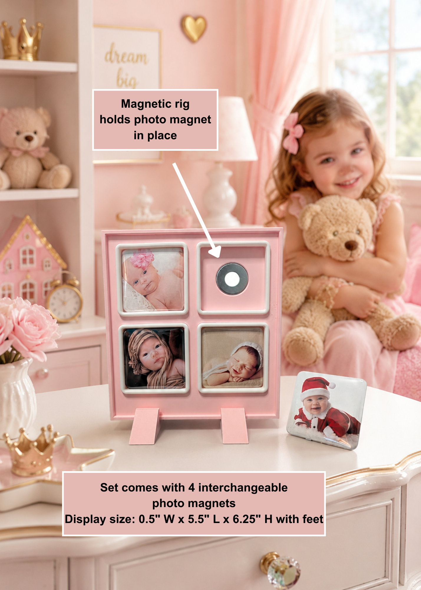 Square Frame Photo Magnets Displays